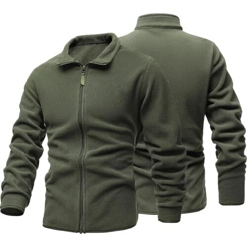 Military Jacket Men Double-Faced Fleece Solid Casual Hooded Army Tactical Jacket Coat Thermal Outerwear Softshell Windbreake 3XL