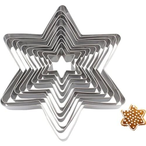 Star Cookie Cutter Set 10 Piece Assorted Sizes Star Cookie Molds Stainless Steel Metal Six pointed Star Shapes Molds Dropship