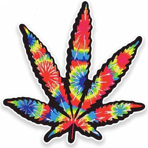 Creativity Car Sticker Decal Leaf Laptop Medical Weed Decal Rear Windshield Car Sticker Waterproof Decor,13cm*13cm