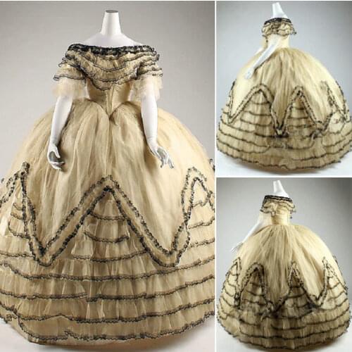 New!Customer-made Victorian Dress1860S Scarlett Civil War Southern Belle dress Marie Antoinette dresses US4-36 C-937