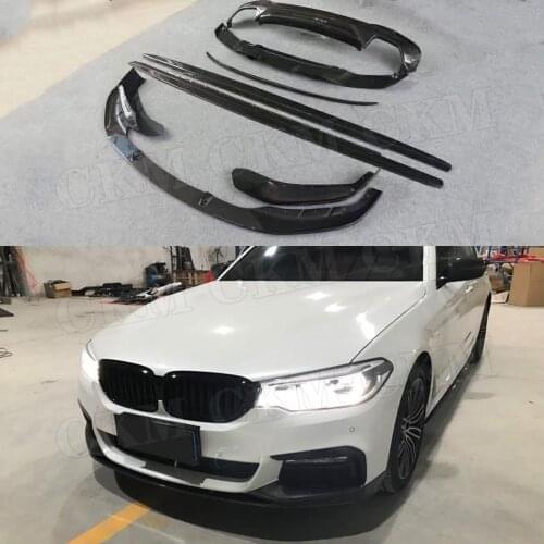 Carbon Fiber Front Lip Splitters Rear Diffuser Spoiler Body Kits for BMW 5 Series G30 G31 G38 M Tech M Sport MP Style 2017 2018
