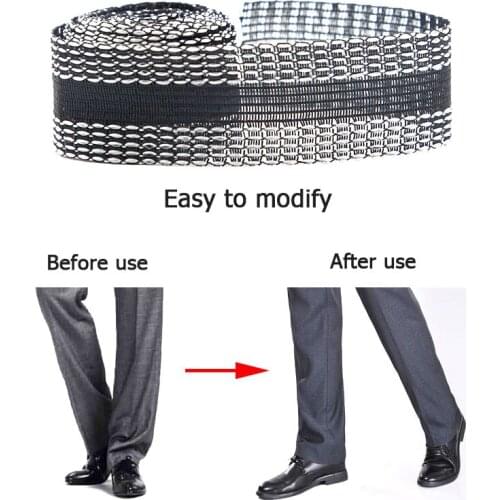 2/5M Pants Edge Shorten DIY Self-Adhesive Pants Mouth Paste Foot Presser Apparel Sewing Fabric for Suit Jeans Trousers Skirts