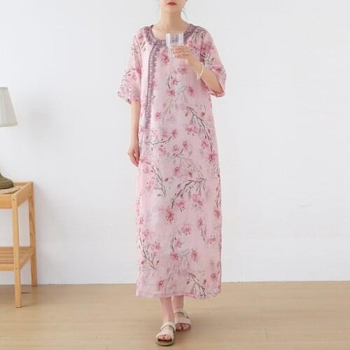 Льняные летние платья QATURALAN China At AliExpress