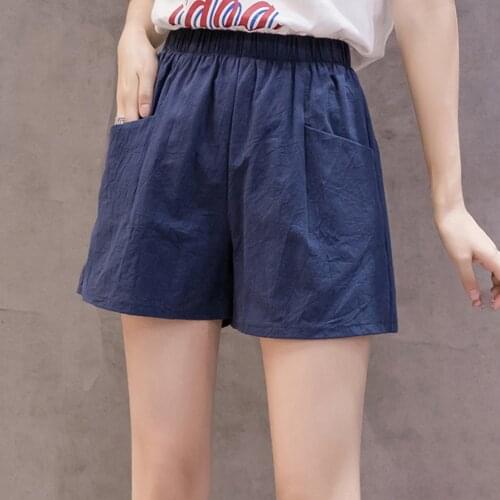 Sports Shorts High Waist Solid Color Women All Match Wide Leg Shorts for Sports Short Office Lady Casual Loose Harajuku Shorts