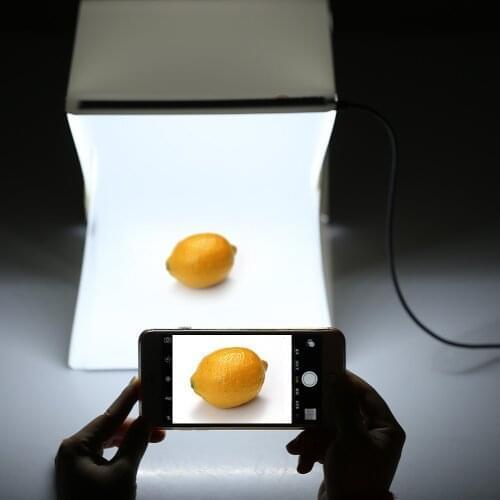 Folding Foldable Portable Mini Photography Lightbox Studio Softbox for iPhone Samsang LG HTC Smartphone Digital DSLR Camera