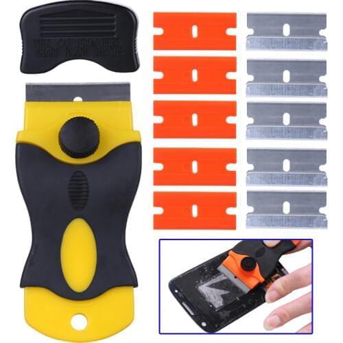 Mobile Phone LCD Glue Remover Scraper Knife for Mobile Phone Tablet LCD Screen Cleaning Tools with 10Pcs Blades