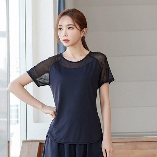 Loose Quick Dry Short Sleeves T-shirt Yoga Clothes Fitness Training Running Mesh Blouse Sports Summer Plus Size for Fat Girl