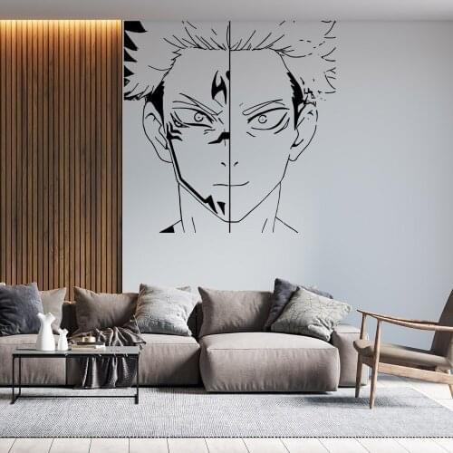 Fun Jujutsu Kaisen Waterproof Wall Stickers Home Decor Decor Living Room Bedroom Removable Removable Decor Wall Decals