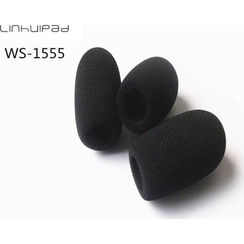 Linhuipad WS-1555 15mm Diameter Foam Microphone Windscreens,microphones covers 55mm inner length, 10 pcs /lot,Free shipping