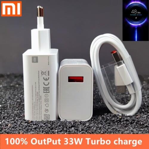 33W Charger Xiaomi Original Fast Turbo charge adapter usb type c cable for mi 10 11 9t pro Redmi note 9 10 pro K40 30 POCO X3