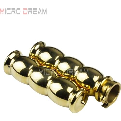 2pcs Rough Crafts 1" 25mm Handlebar Grip Retro Brass Hand Grips for Harley Chopper Dyna Sportster XL 883 1200 Cafe Racer Touring