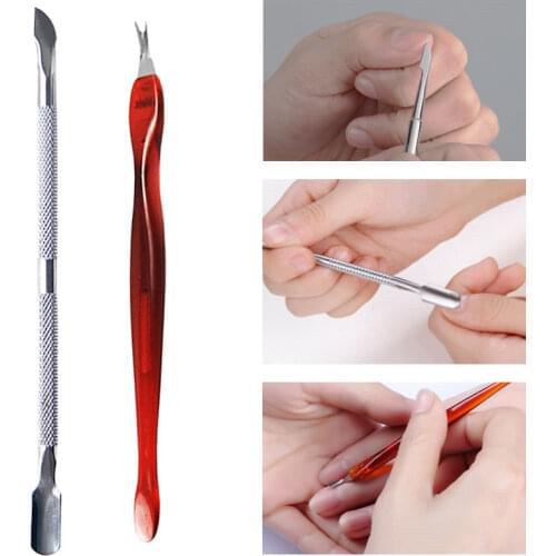Supwee Nail Cuticle Spoon Pusher Scraper Remover Stainless Steel Nail Art Dead Skin Removal Pedicure Accessories Manicure Tool