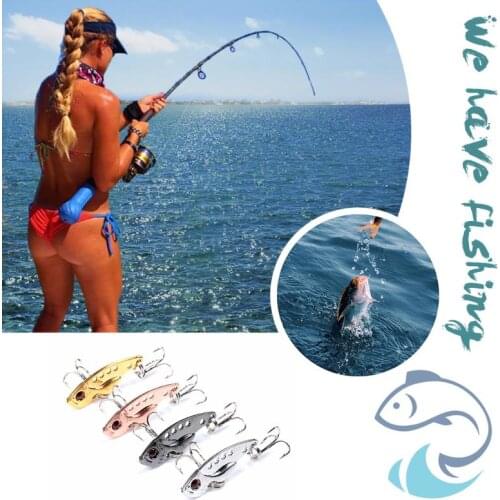 4pcs/set Metal Vibrations Spoon VIB CrankBait Artificial Wobbler Fishing Lure Colored Vibrations Spoon VIB CrankBait dropship