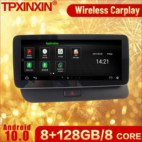 8+128G 2 Din Android Multimedia Receiver For Audi Q5 2009 2010 2011 2012 2013 2014 2015 2016 BT Navi Radio Video Audio Head Unit