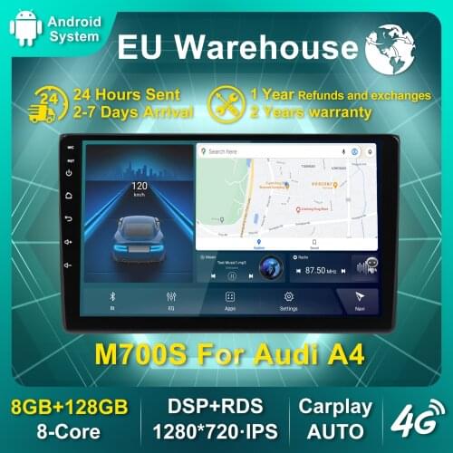 6G+128G 2 Din Android 11 Eight Core Radio Auto DVD Player For Audi A4 B6 b7 S4 B7 B6 RS4 2002-2008 RS4 B7 SEAT Exeo Multimedia