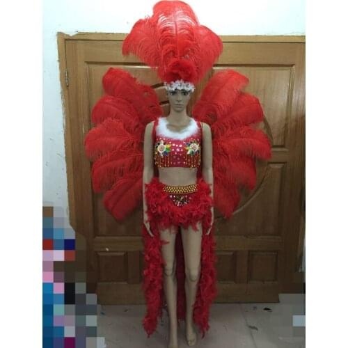 Latin dance Samba accessories Fashion exquisite headdress feathers Delicate dance shows accessories