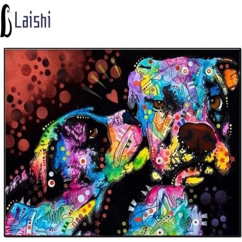 Full Square Round Drill Diy Diamond Painting Graffiti French Bulldog Diamond Embroidery Dog Handmade Mosaic Art Home Decoration