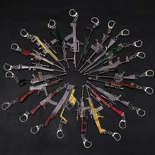 35 Styles Hot Sale Shooting Game Mini AK47 Men Guns Keychain Sniper Medal Key Holder Gift 2021 New Design Fashion Trendy Jewelry