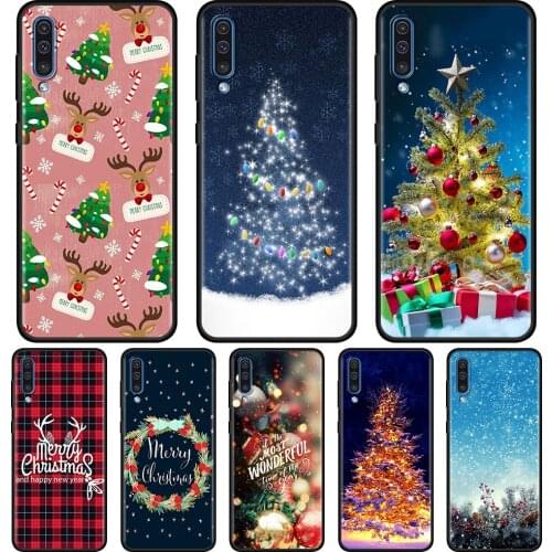 Case For Samsung Galaxy A50 A70 A10 A20e A30 A40 A20s A10s A10e A80 A90 A60 A30s TPU Shell Cover Merry Christmas Tree SnowFlakes
