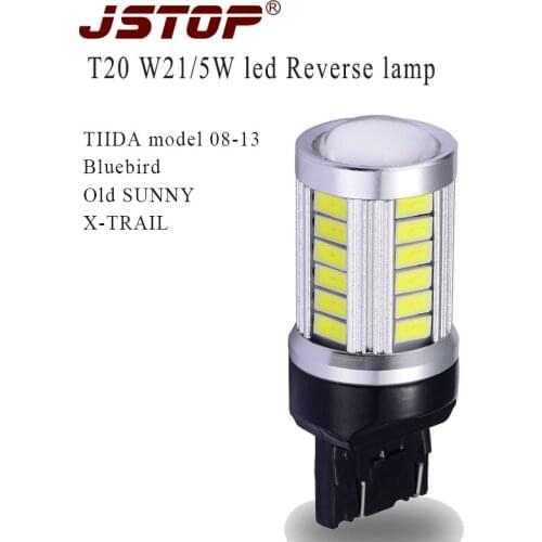 JSTOP 5730SMD T20 led car External Light 7443 bulbs 12-24V 6000K light canbus W21/5W led 12AVC led Backup lamps Reversing lights