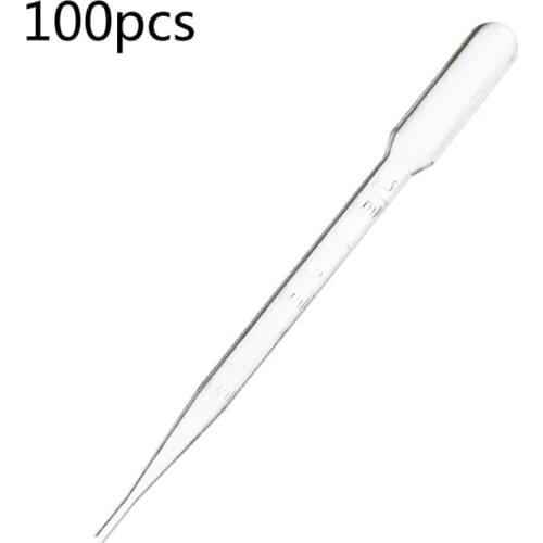 100Pcs 3ML Plastic Transfer Essential Oil Resin Droppers Disposable Jewelry Tool