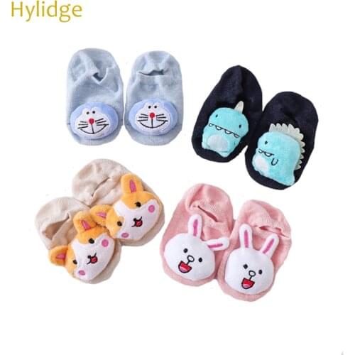 Hylidge 0-6 Yrs Children Kids Invisible Socks Cotton Infant Toddler Short Socks With Cute Doll Cartoon Newborn Baby Gift Socks