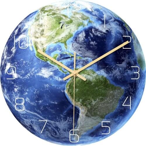 Night Luminous Quartz Map Clock Wall Art Clock Bedroom Decoration Living Room Home Decoration Wall Clock for Kids Rooms