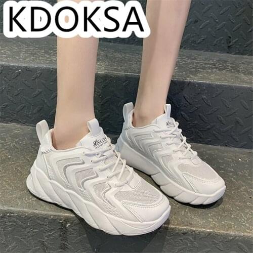 Spring And Summer 2021 Sneaker Womens New Running Breathable Platform Womens Casual Flat Shoe Trend