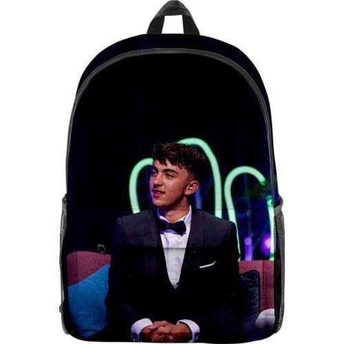 WAWNI Michou Inoxtag Fashion Oxford Cloth Shoulder Backpack Printed Multi Zipper Pack Casual Girls Student School Bag