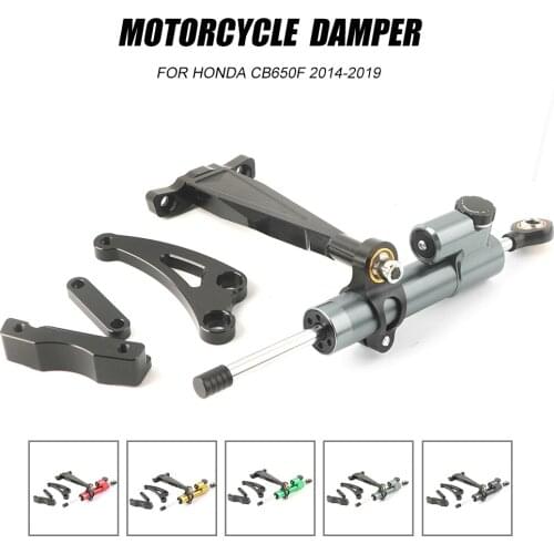 Motocross CNC Steer Support For HONDA CB650F 2014 - 2019 Motorcycle Damper Steering Stabilize Damper Bracket Mounting Holder Kit