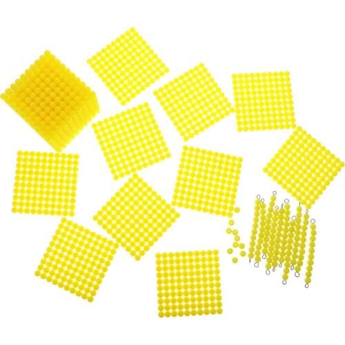 Ten Hundred Thousand Beads Set Montessori Material Math Learning Early Education Develop Kids Mathematics Abacus Intelligence