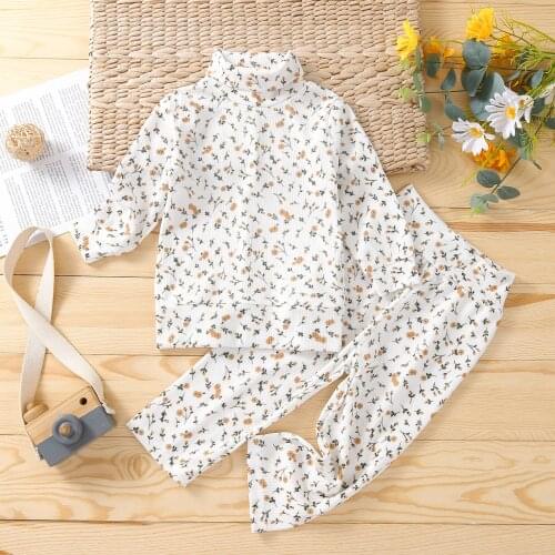 Autumn Winter Boy Girl‘s Stripes Home Outfit Top+High Waist Pants Childrens Sleepwear Suit Toddler Baby Kids Basic Home Outfit