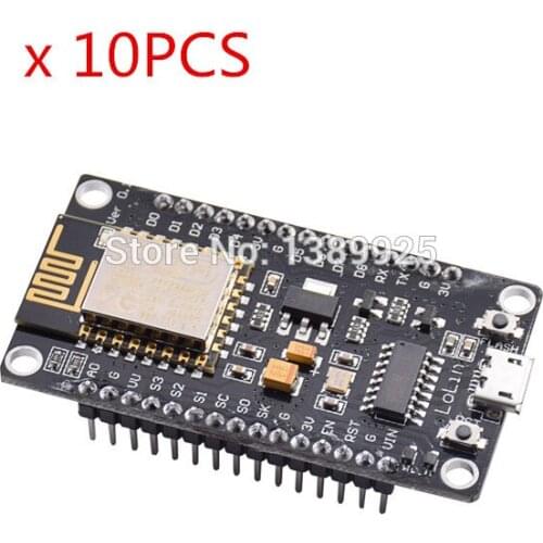 10Pcs CH340G ESP8266 ESP-12E NodeMcu V3 Lua Wireless Internet Of Things Development Board 3.3V Network WIFI Connector Module