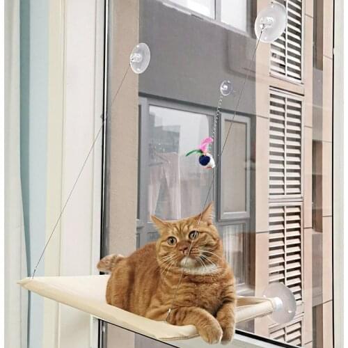 Hanging Cat Hammock Bed Mount Window Cute Comfortable Winter Warm Kitten Hammock Small Pets Bed Shelf Seat Beds Bearing 20kg