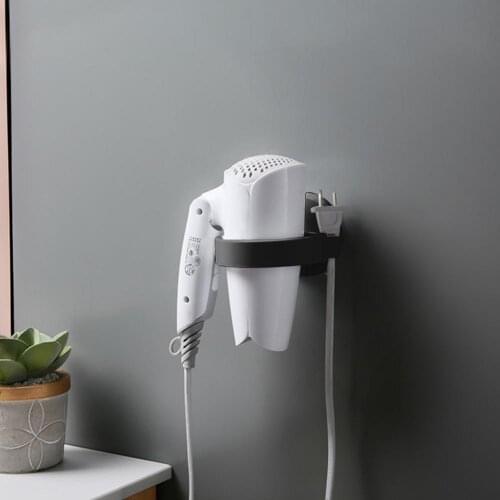Hair Dryer Rack Punch-free Bathroom Toilet Shelf Multifunction Secador De Pelo Storage Rack Wall Hanging Hair Dryer Holder Stand