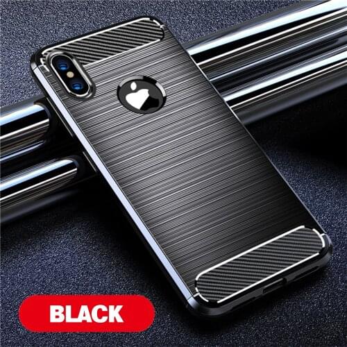 Shockproof TPU Carbon Fiber Case For iPhone 11 Pro Max XS Max XR XS X 7 8 Plus Silicon Shockproof fundas