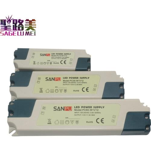 High Quality AC110V-220V to DC 12V 24V led Driver 15W 35W 60W Adapter SMD 3528 5050 LED Strip Switching Power Supply Transformer