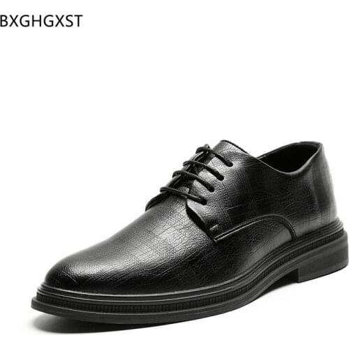 Black Oxford Shoes for Men 2021 Dress Shoes Mens Fashion Formal Mens Wedding Dress Shoes Chaussure De Homme Zapatos De Hombre
