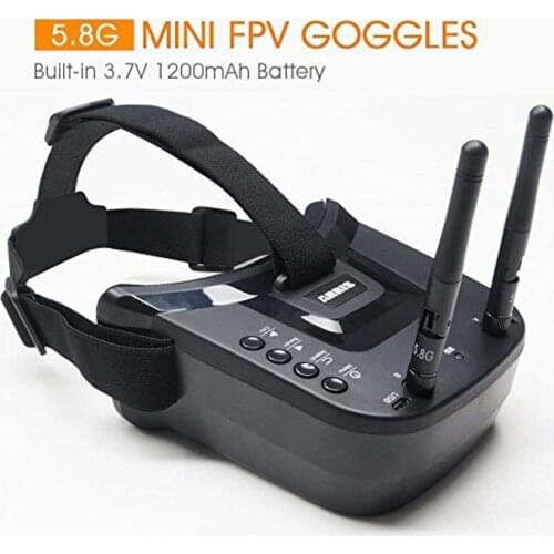 VR009 Headset 5.8G FPV Goggles Raceband 40CH Auto-Searching with 3inch 480x320 HD LCD Built-in 3.7V 1200mAh Battery