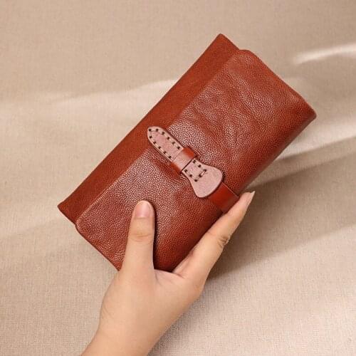 Genuine Leather Women Clutch Wallet Female Coin Purse Phone Bag Card Holder large capacity Long Wallet Clutch purse Money Bag