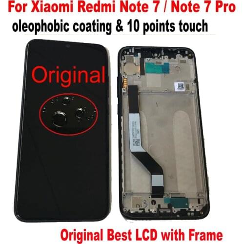Original Xiaomi Redmi Note 7 LCD Display Touch Panel Screen Digitizer Assembly with frame For Hongmi Note 7 Note7 Pro Sensor