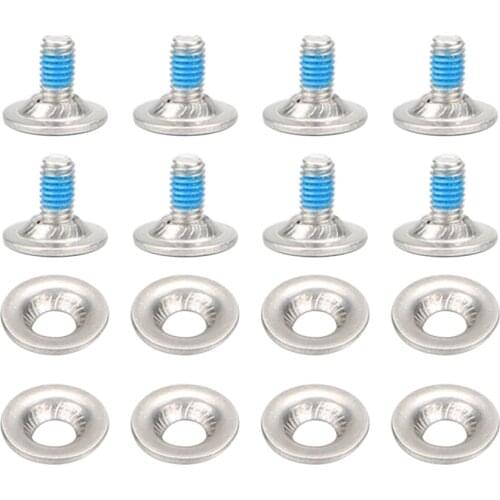 8 pack Fixed Universal Binding Washer Outdoor Sking Replacement Snowboard Screw Set Ski Accessories Parts Stainless Steel