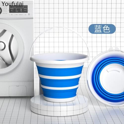 10L NEW Silicone Bucket for Fishing Promotion Folding Bucket Car Wash Outdoor Fishing Supplies 10L Bathroom Kitchen CampBuckets