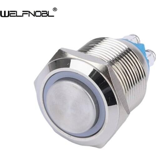 19mm 1NO Self-Locking Push Button Switch ON OFF Switch Latching Pin Waterproof Switch
