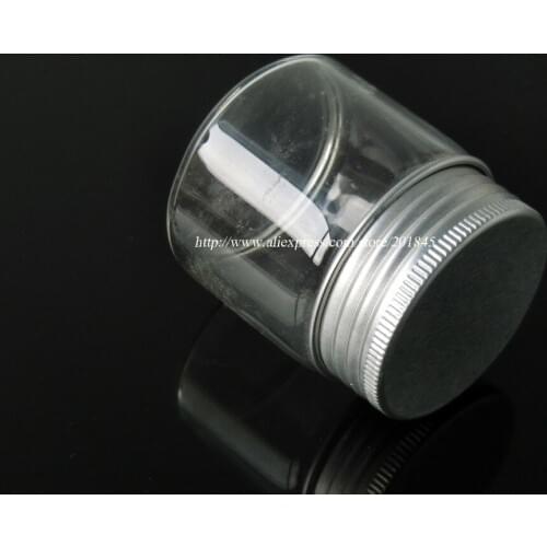 20 Pcs/Lot Clear Glass Bottle Vial Charm Mini Glass Bottle With Silver Color Spiral Aluminum Caps Diameter 47mm