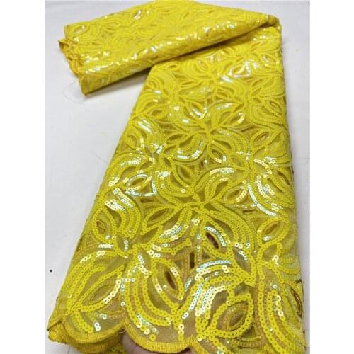 2021 African lace fabric high quality organza lace fabric sequins embroidery nigerian french lace for wedding 3788b