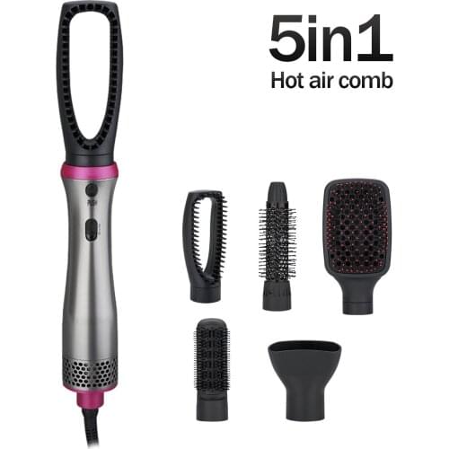 One Step Hair Dryer and Volumizer 5 IN 1 Hair Straightener Curler Comb Electric Blow Dryer With Comb Roller Styler Comb Brush
