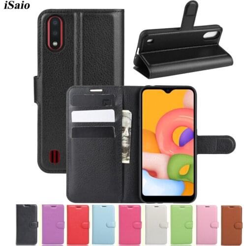 For Samsung Galaxy A01 Wallet Case Leather Cover for Samsung Galaxy A01 Phone Case Flip Cover Inner TPU Shell with Card Holder