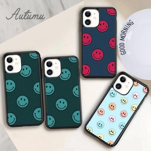 Smiley faces Phone Case for iPhone 11 12 Pro Max mini X XR XS SE 2020 5 6S 7 8 Plus Samsung Galaxy S8 S9 S10 Cover shell