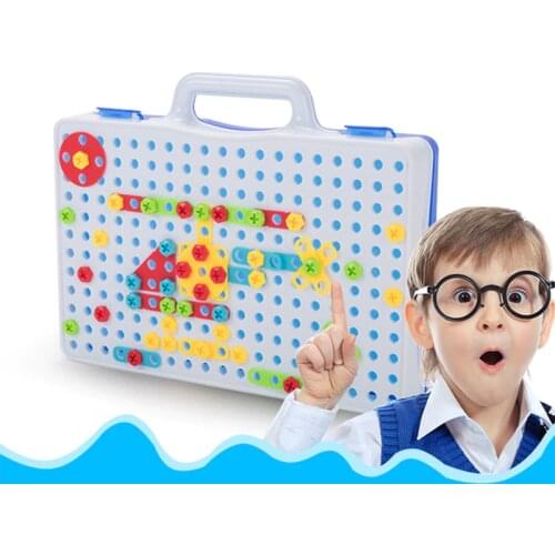 Kids Toys Electric Drill Educational Toy Nut Bolt Set Disassembly Match Tool Toys Building Assembled Blocks Sets For Baby Kids